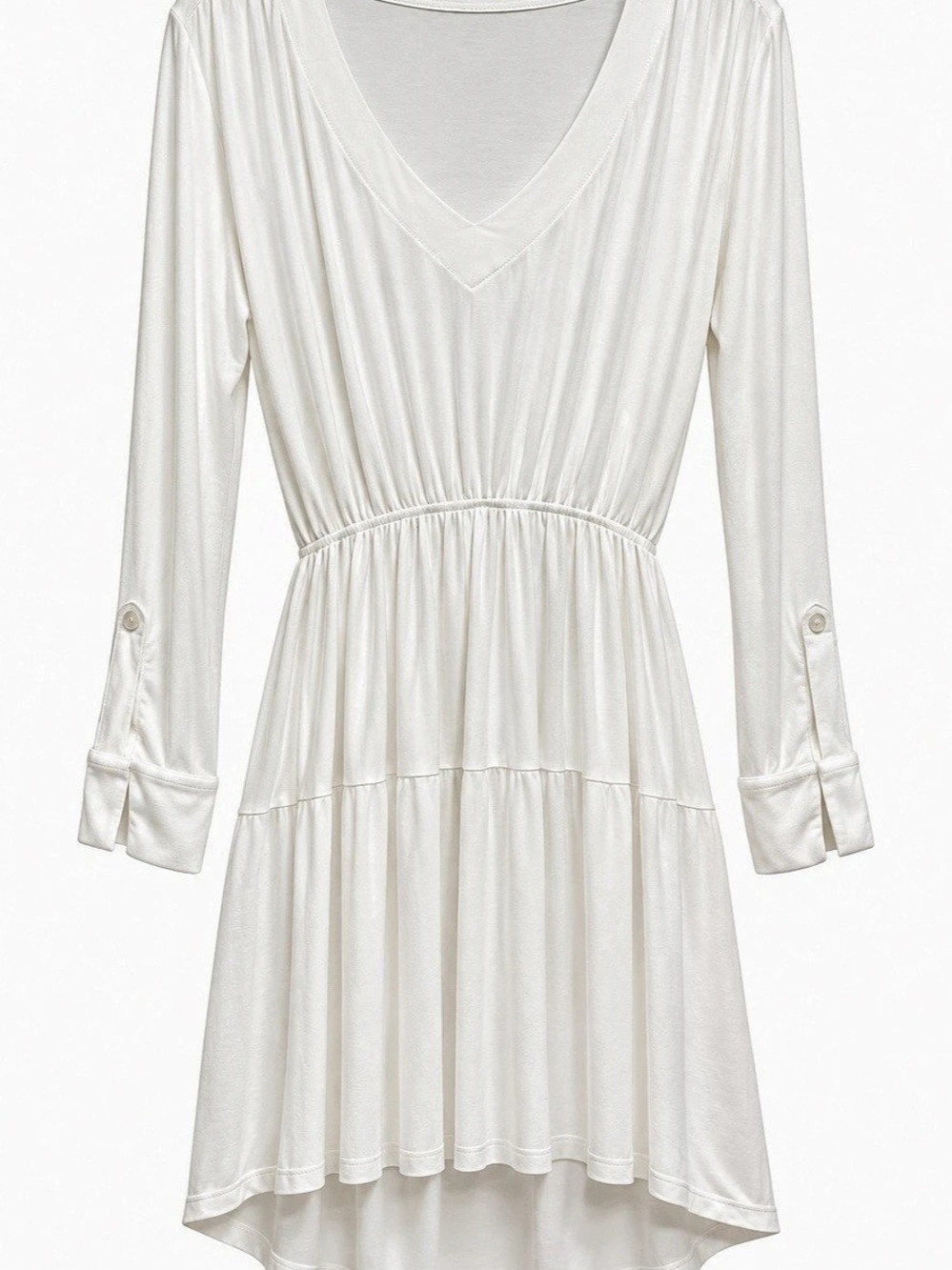 White Long Sleeve Mini Dress Size Small